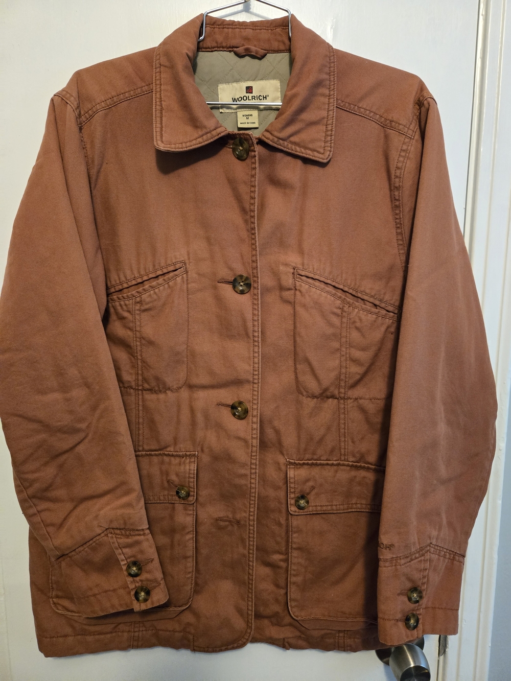 Woolrich Women's Rust-Brown Cotton Utility Jacket Size M - Picture 1 of 6
